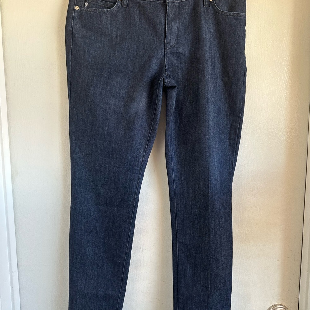 Michael Kors Women’s Straight Leg Navy Blue Jeans Size 8 - Picture 3 of 10